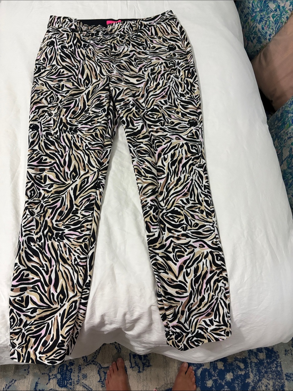 Lilly Pulitzer Multi-Color Zebra Print Pants